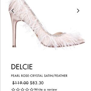 Beige feather shoes